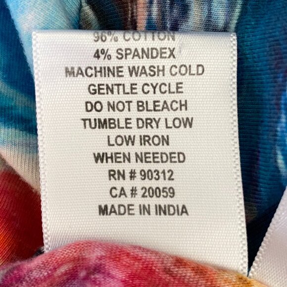 Parsley & Sage Watercolor Abstract Shirt Cotton Maximalist Multicolor Artsy-XL - Picture 9 of 10